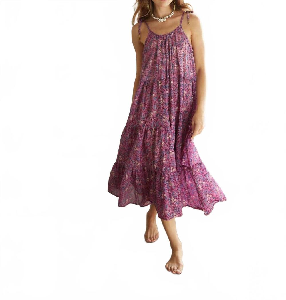 NEW THE FOX AND THE MERMAID block printed maxi dress in myla